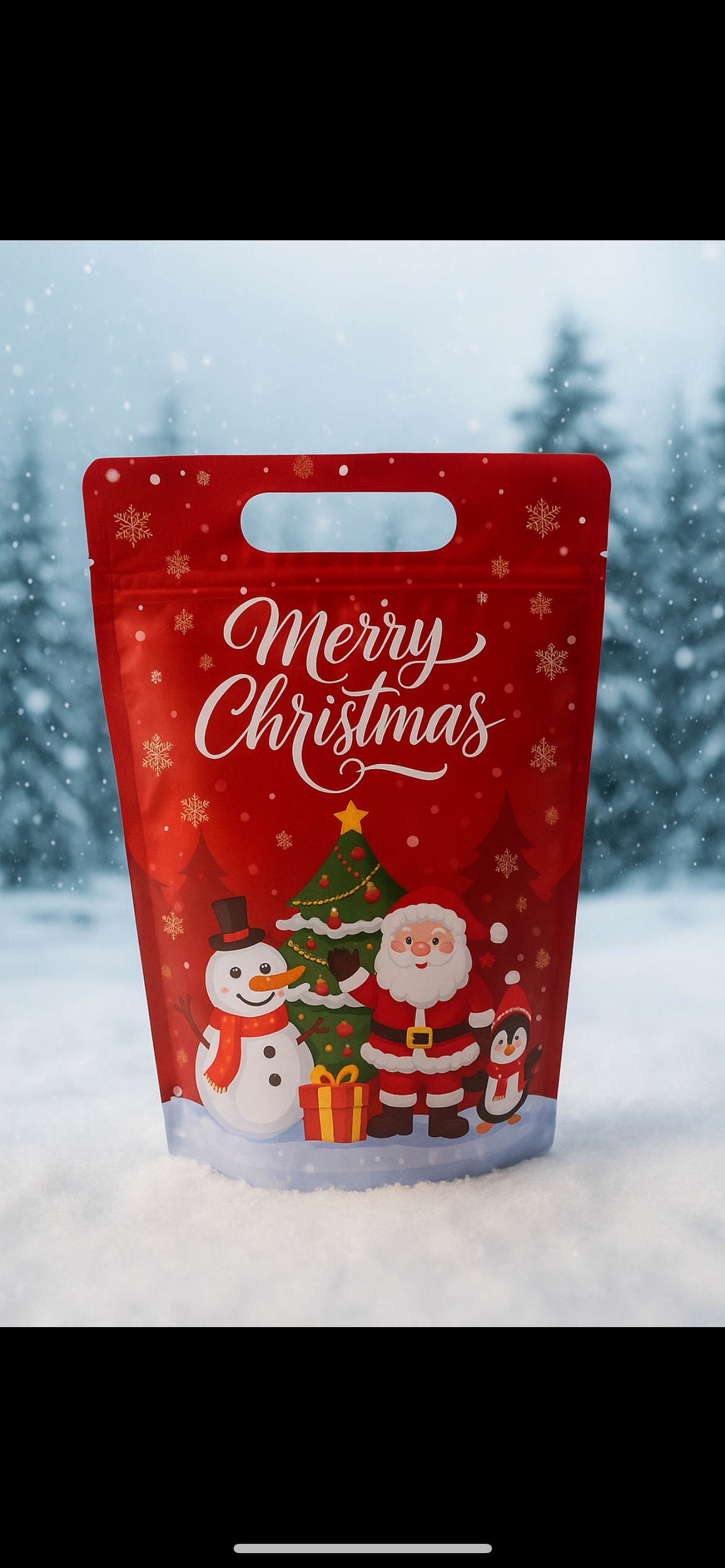 Red Christmas sweet pouch