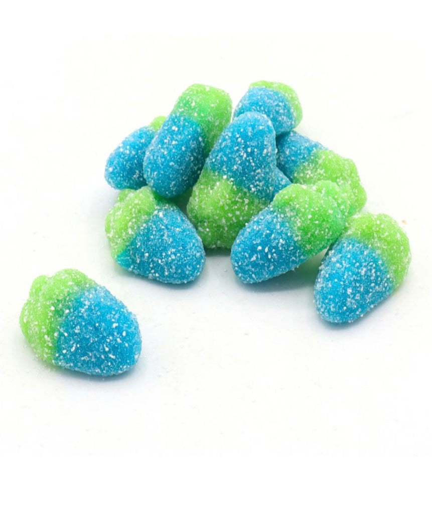 Mini fizzy blue raspberries