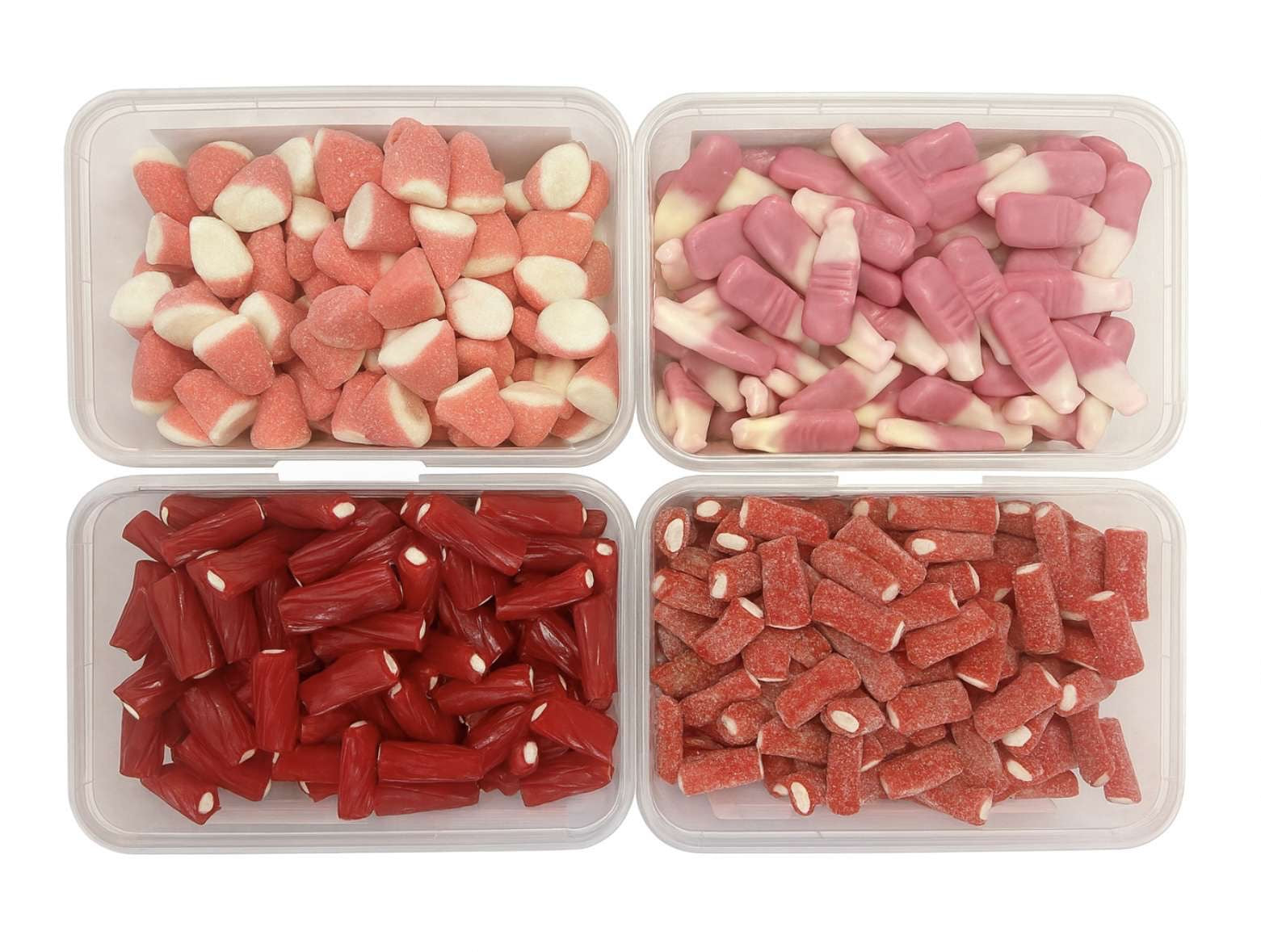 Strawberry flavoured sweets