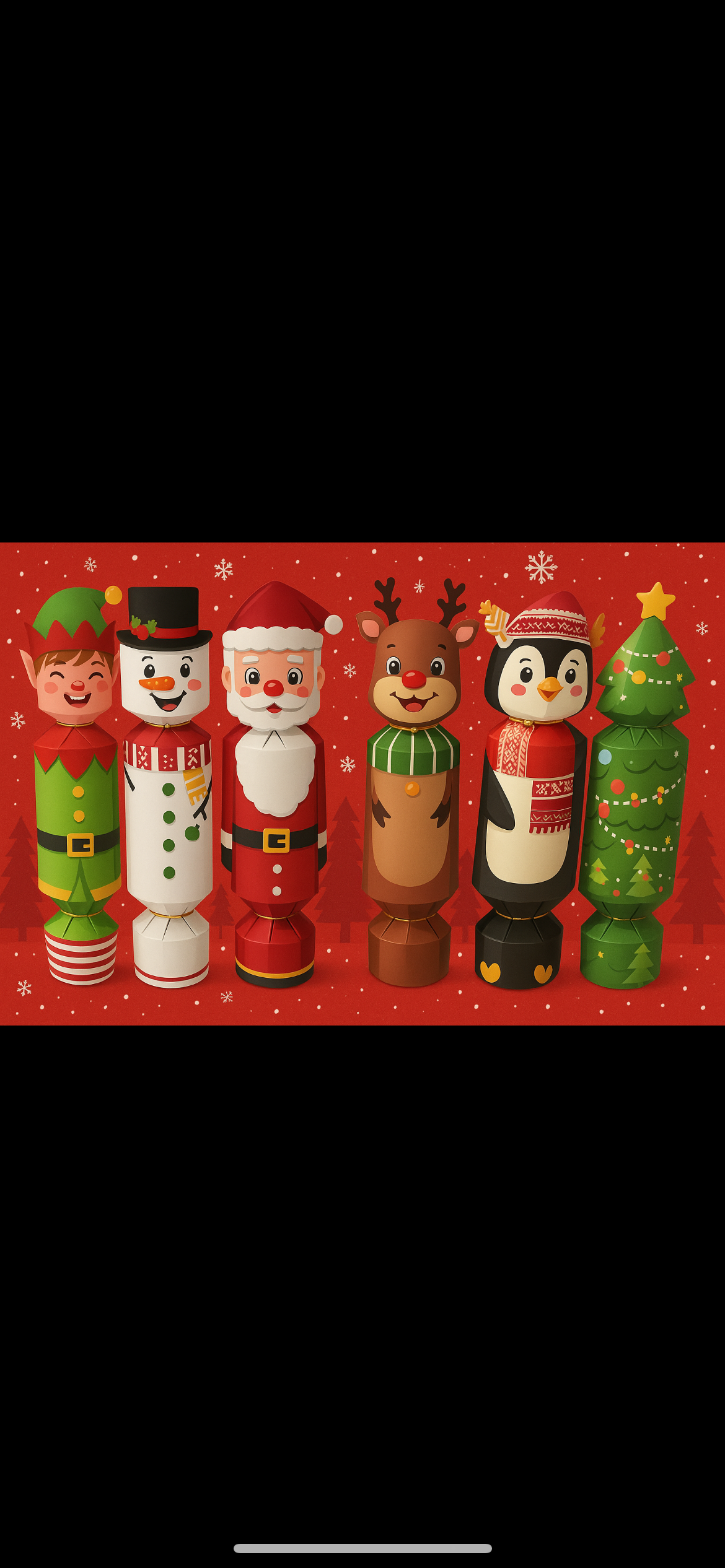 Filled festive crackers