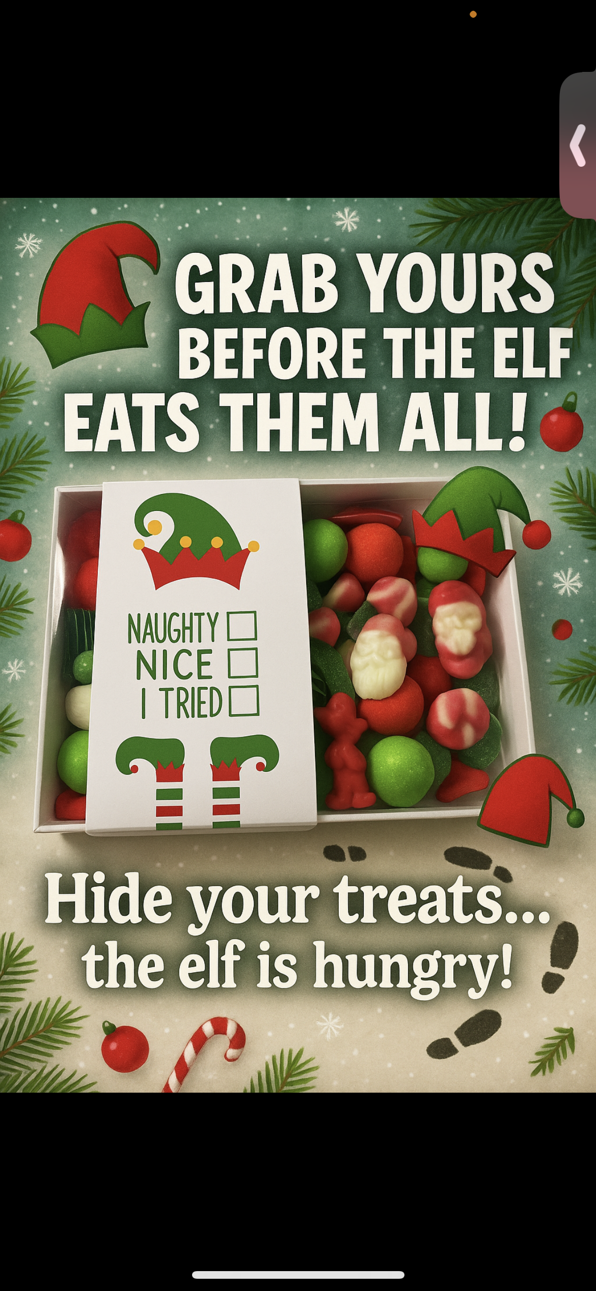 Elf I’m back sweet box