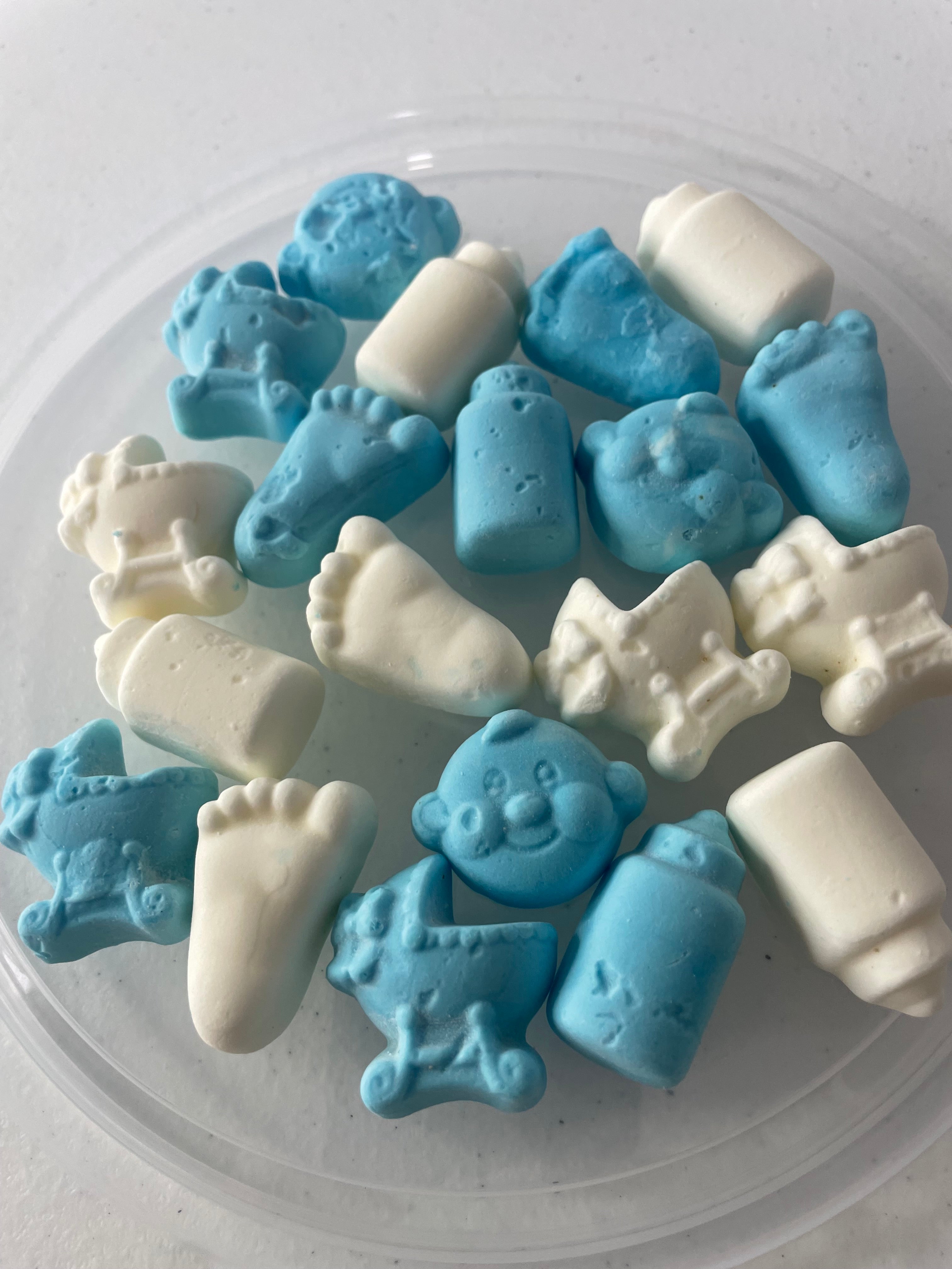 Blue baby shower foam sweet