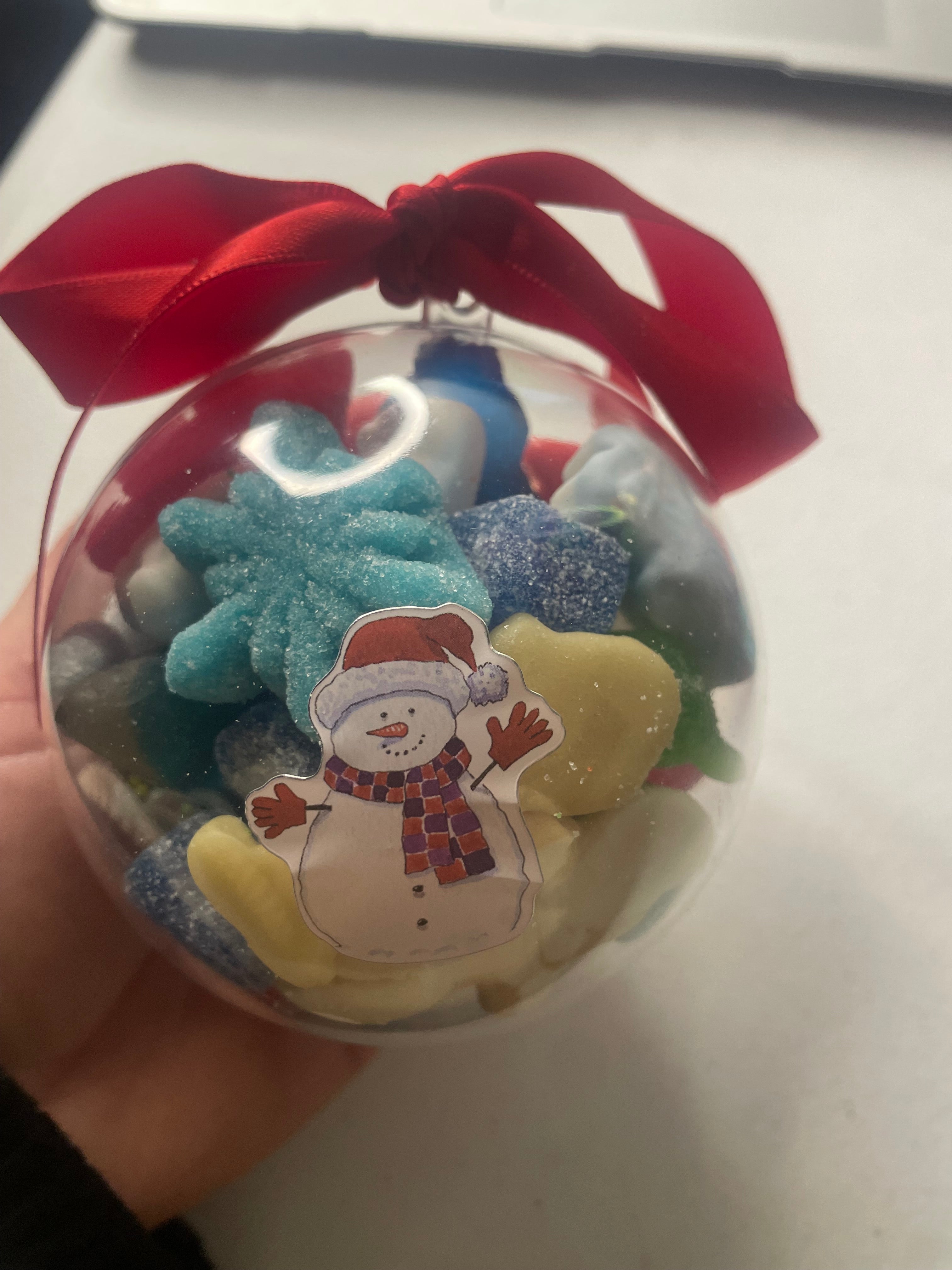 Festive filled baubles