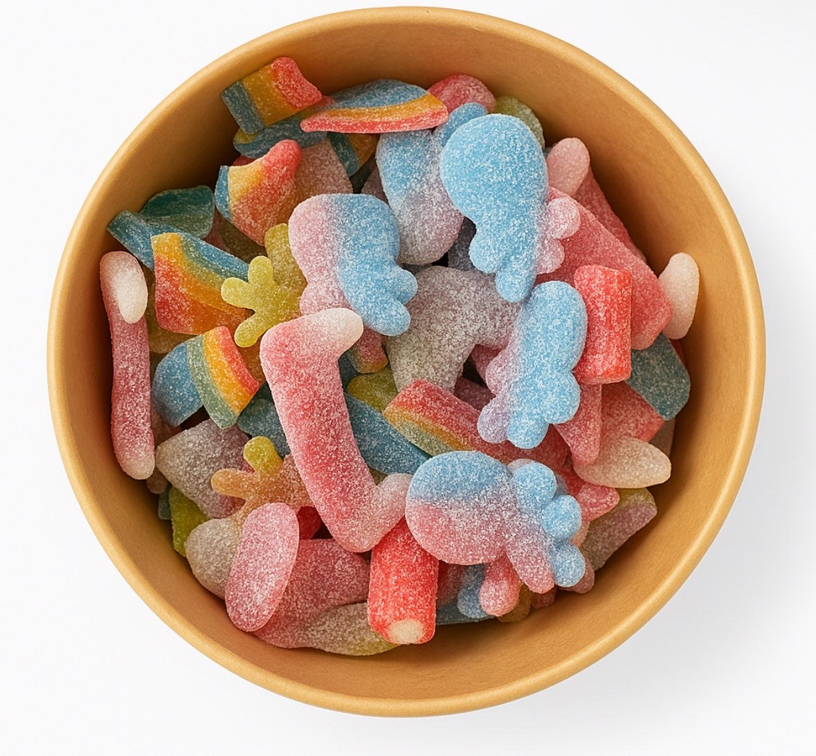 Fizzy sweet mixed salad bowl