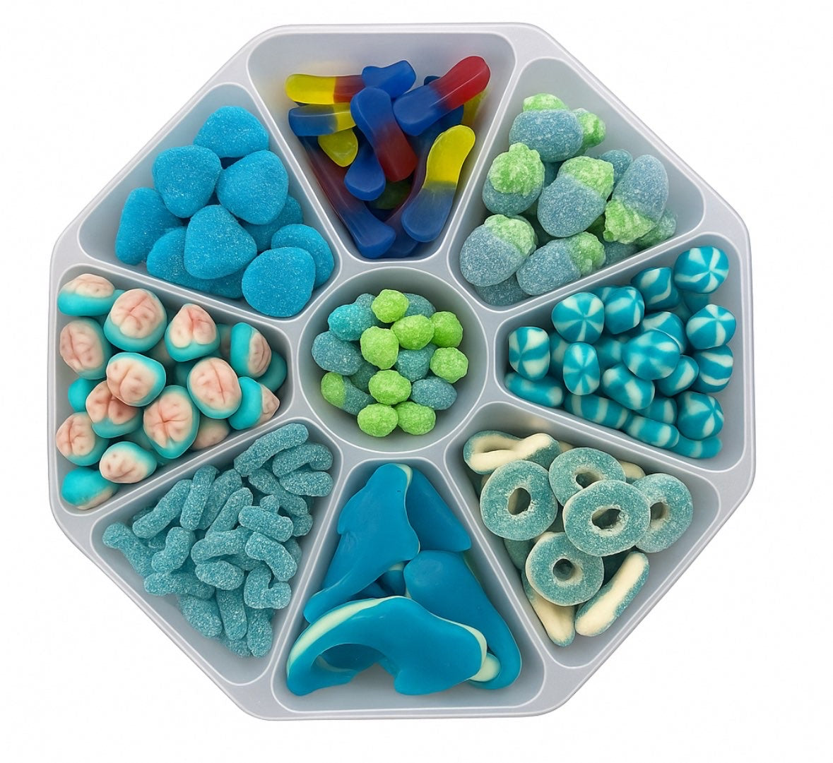 Blue sweet platter